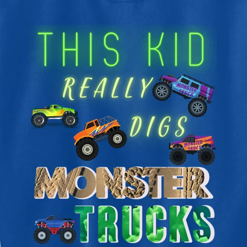 This Really Digs Monster Trucks Cute Gift Kids Sweatshirt