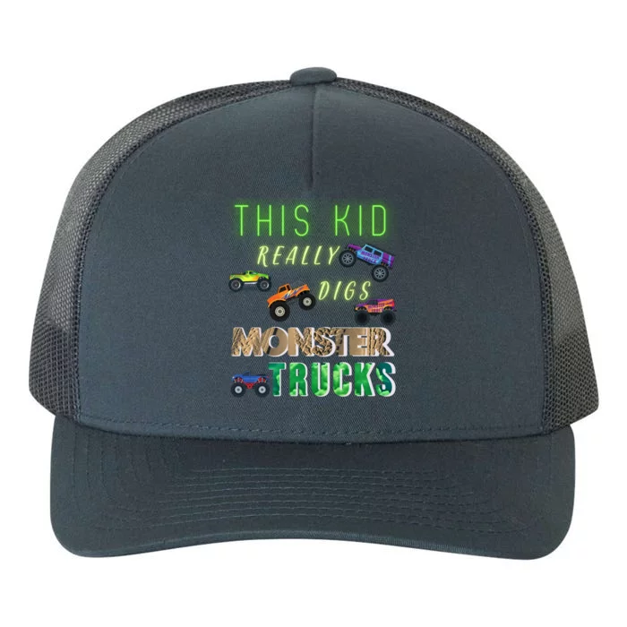 This Really Digs Monster Trucks Cute Gift Yupoong Adult 5-Panel Trucker Hat