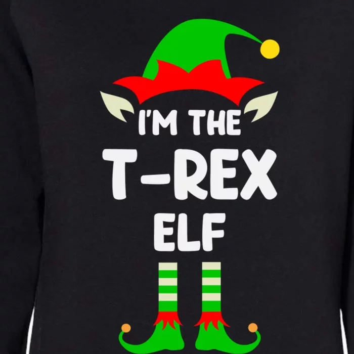 T Rex Elf Matching Family Christmas Gift Womens California Wash Sweatshirt