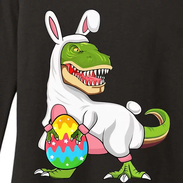 T Rex Easter Bunny Funny Dinosaur Basket Stuffers Womens CVC Long Sleeve Shirt