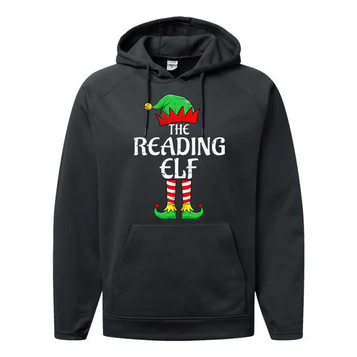 The Reading Elf Xmas Matching Christmas Family Pajama Performance Fleece Hoodie