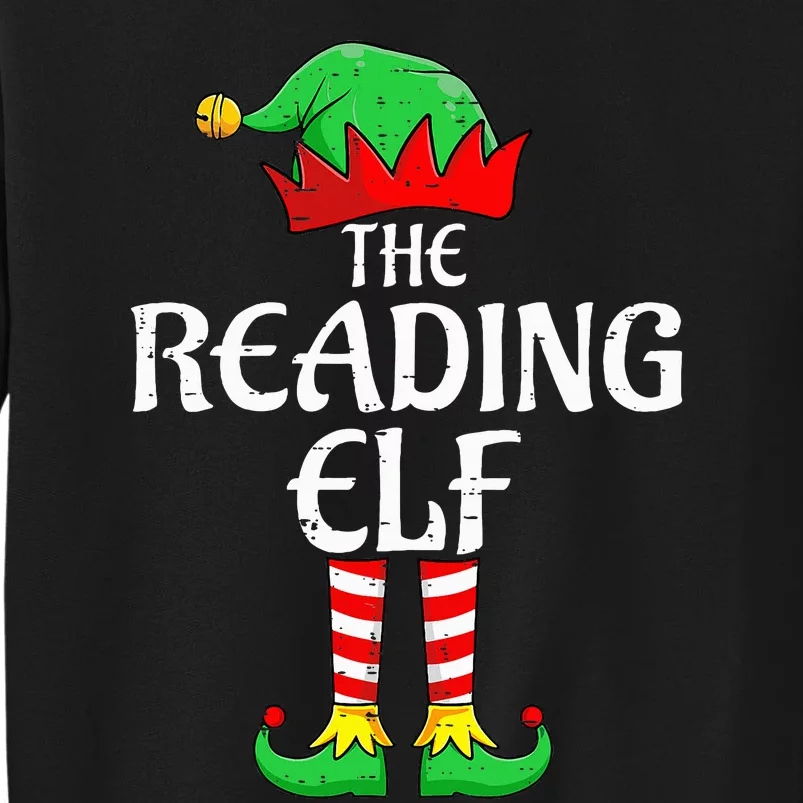 The Reading Elf Xmas Matching Christmas Family Pajama Tall Sweatshirt