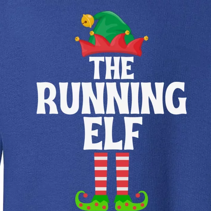 The Running Elf Funny Matching Family Group Christmas Gift Toddler Sweatshirt