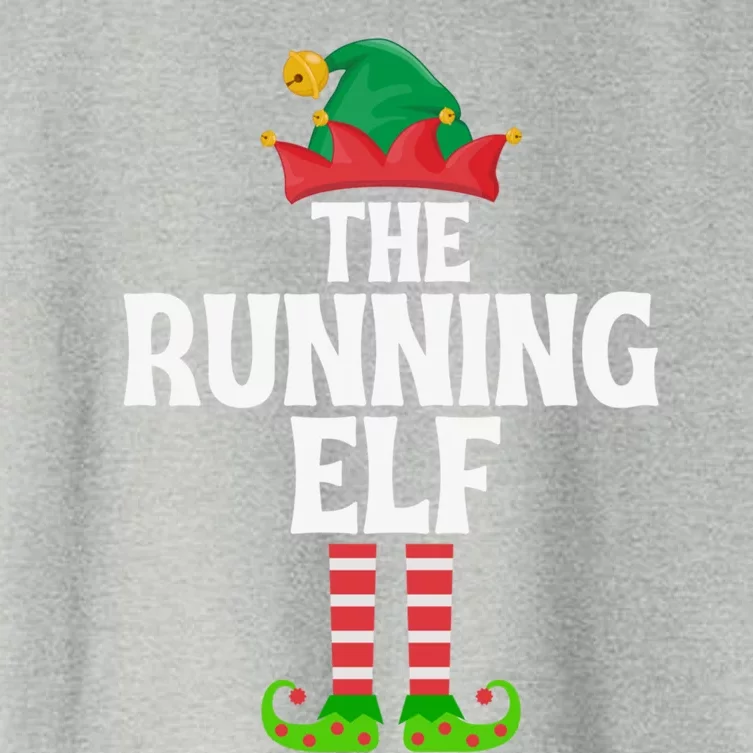 The Running Elf Funny Matching Family Group Christmas Gift Women's Crop Top Tee