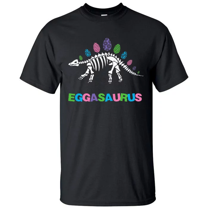 T Rex Eggasaurus Easter Day Skeleton Stegosaurus Dinosaur Tall T-Shirt