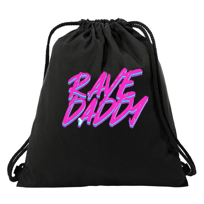 Techno Rave Edm Rave Daddy Drawstring Bag