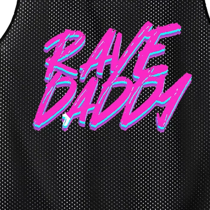 Techno Rave Edm Rave Daddy Mesh Reversible Basketball Jersey Tank