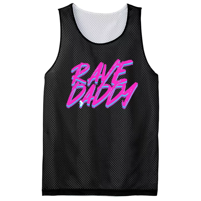 Techno Rave Edm Rave Daddy Mesh Reversible Basketball Jersey Tank