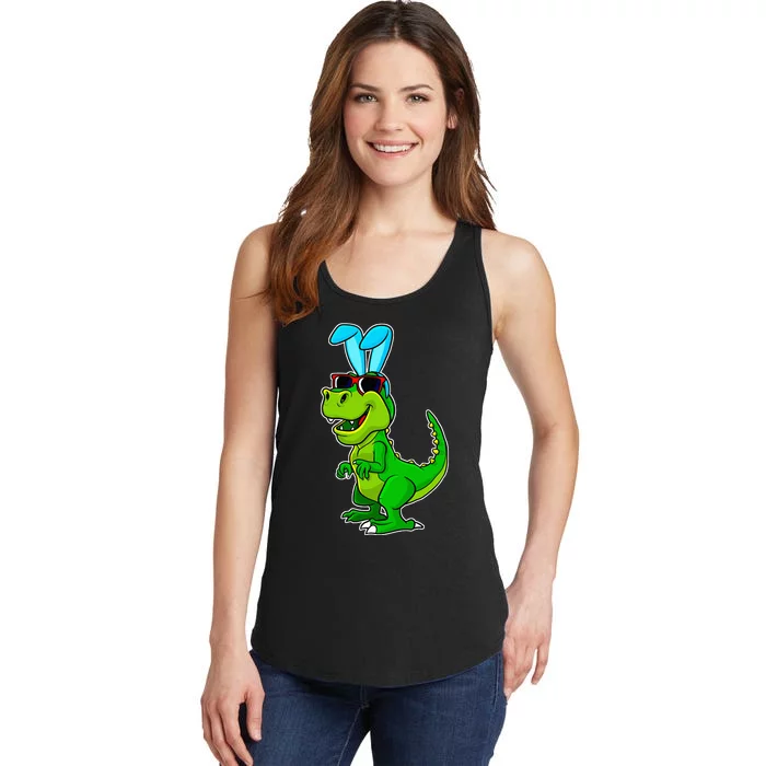 T Rex Easter Bunny Funny Dinosaur Basket Stuffers Ladies Essential Tank