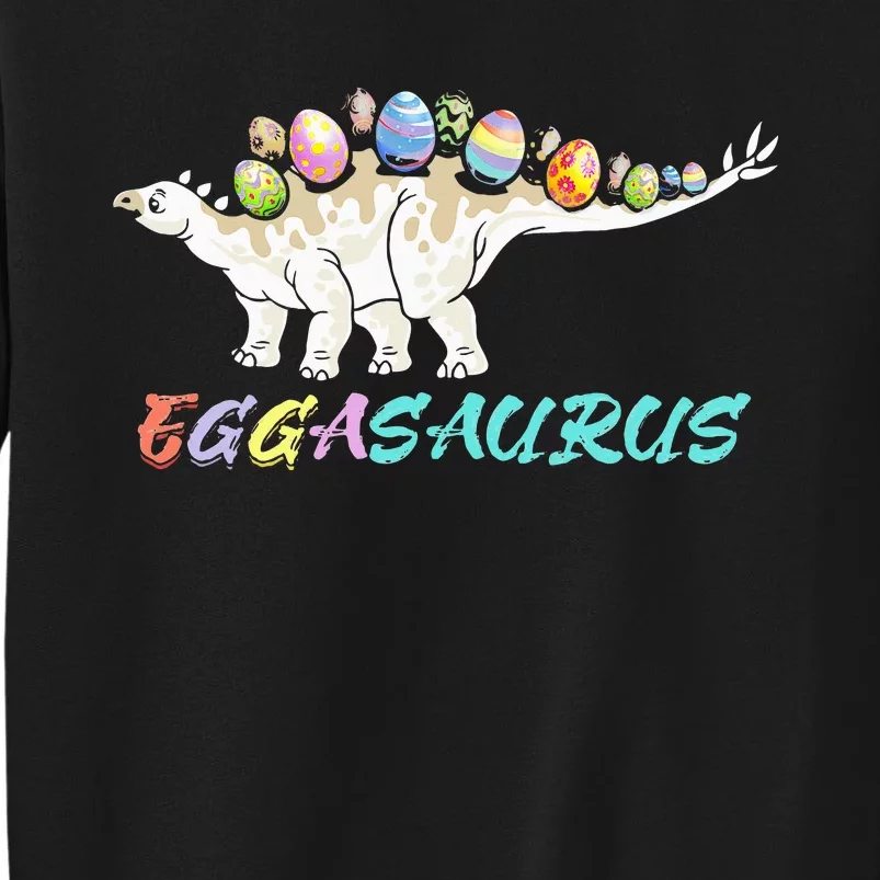 T Rex Eggasaurus Easter Day Skeleton Stegosaurus Dinosaur Tall Sweatshirt