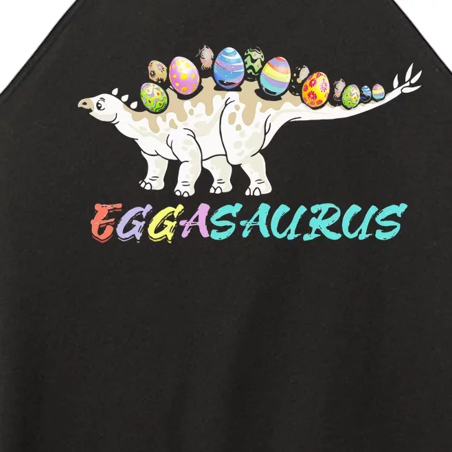 T Rex Eggasaurus Easter Day Skeleton Stegosaurus Dinosaur Women’s Perfect Tri Rocker Tank