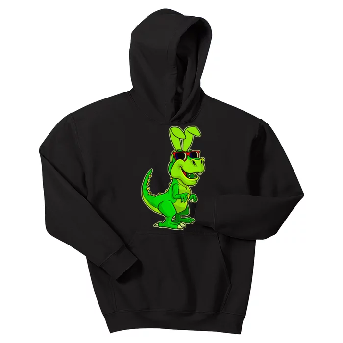 T Rex Easter Bunny Dinosaur Basket Stuffers Kids Hoodie