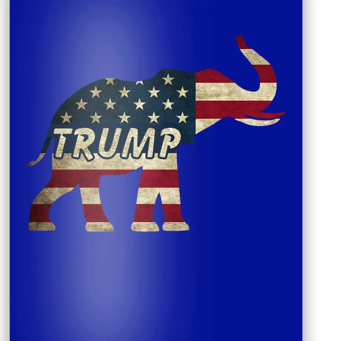 Trump Republican Elephant American Flag Trump Supporter Cute Gift Poster