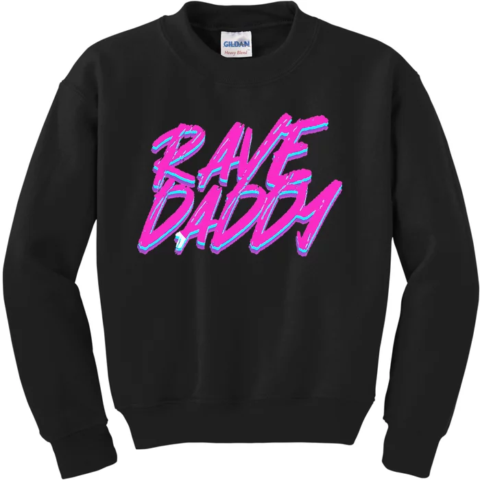 Techno Rave EDM Rave Daddy Kids Sweatshirt