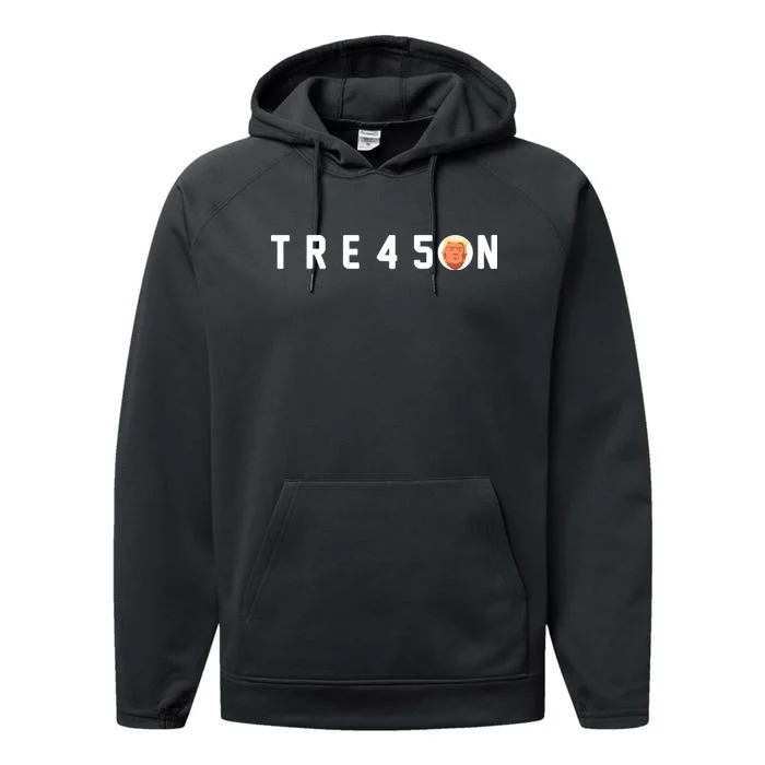 Tre45on Anti Trump Performance Fleece Hoodie