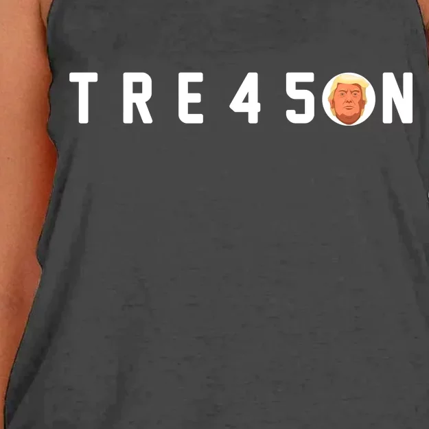 Tre45on Anti Trump Women's Knotted Racerback Tank