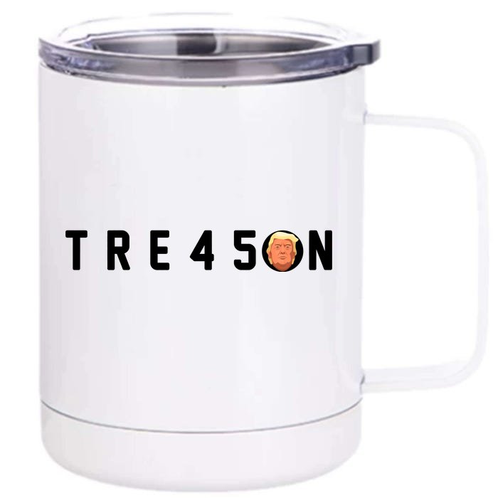 Tre45on Anti Trump Front & Back 12oz Stainless Steel Tumbler Cup