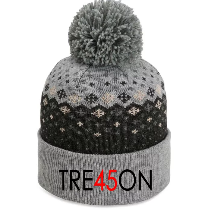 Tre45on Anti Trump Treason The Baniff Cuffed Pom Beanie