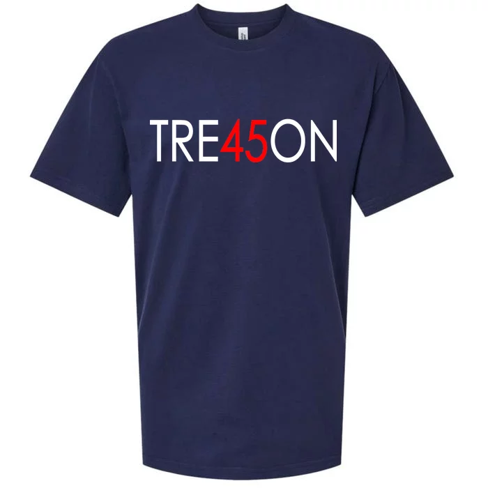 Tre45on Anti Trump Treason Sueded Cloud Jersey T-Shirt