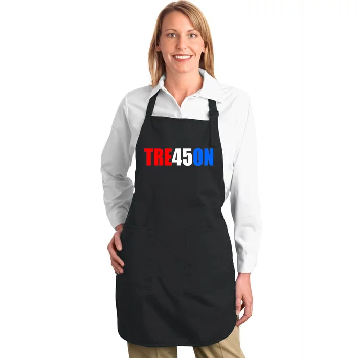 Tre45on Treason Anti Trump Full-Length Apron With Pocket