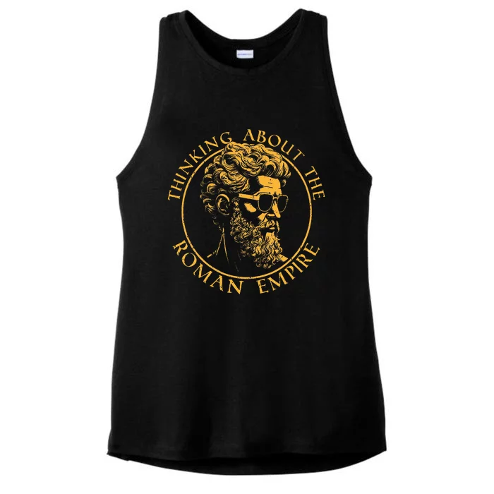 The Roman Empire Map Never Forget Ancient Rome Historic Maps Ladies Tri-Blend Wicking Tank