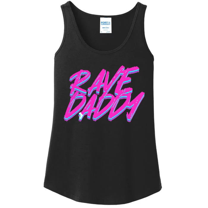 Techno Rave Edm Rave Daddy Ladies Essential Tank