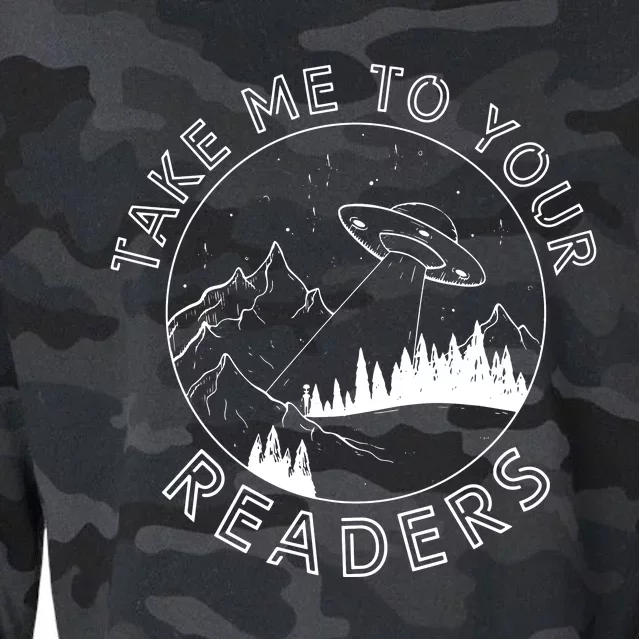 Take Reading English Teacher Library Alien Space Cropped Pullover Crew