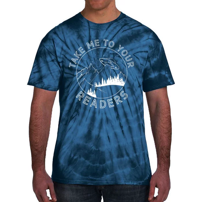 Take Reading English Teacher Library Alien Space Tie-Dye T-Shirt