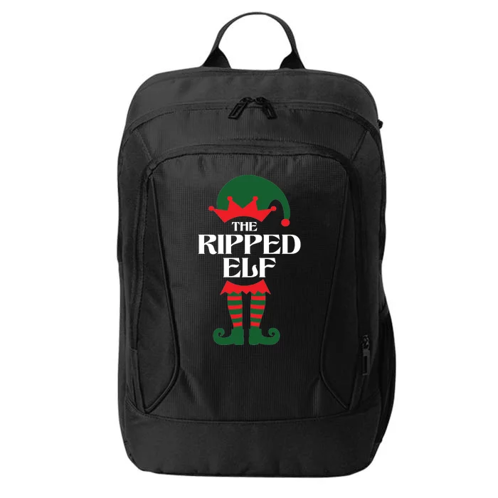 The Ripped Elf Funny Family Matching Christmas City Backpack