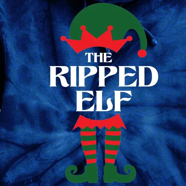 The Ripped Elf Funny Family Matching Christmas Tie Dye Hoodie