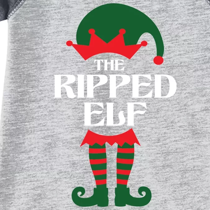 The Ripped Elf Funny Family Matching Christmas Infant Baby Jersey Bodysuit