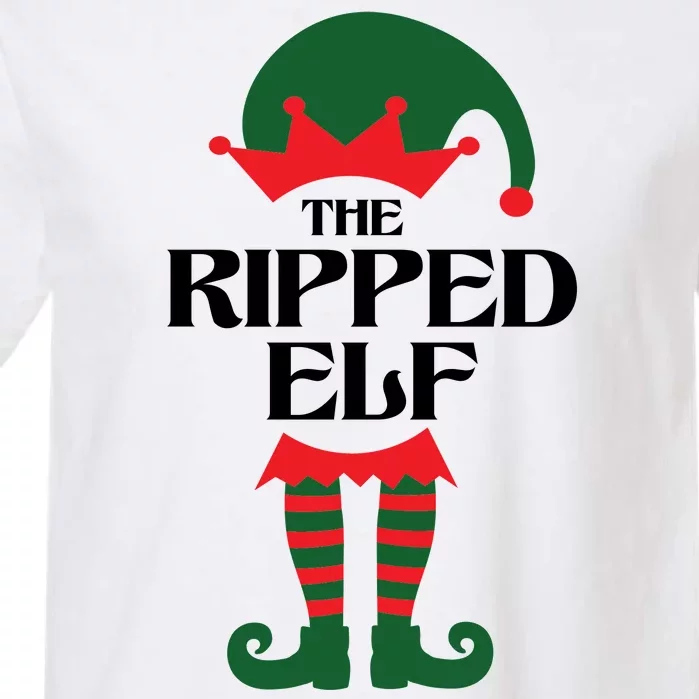 The Ripped Elf Funny Family Matching Christmas Garment-Dyed Heavyweight T-Shirt