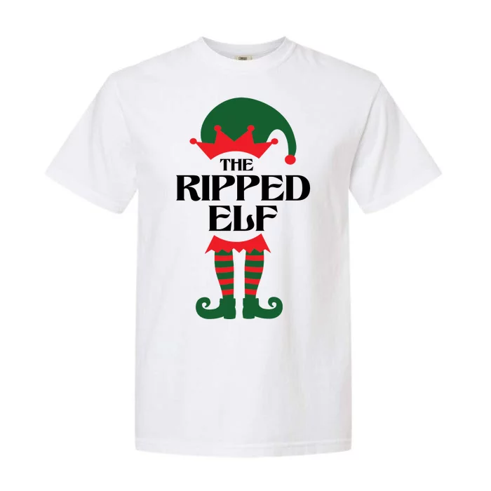 The Ripped Elf Funny Family Matching Christmas Garment-Dyed Heavyweight T-Shirt