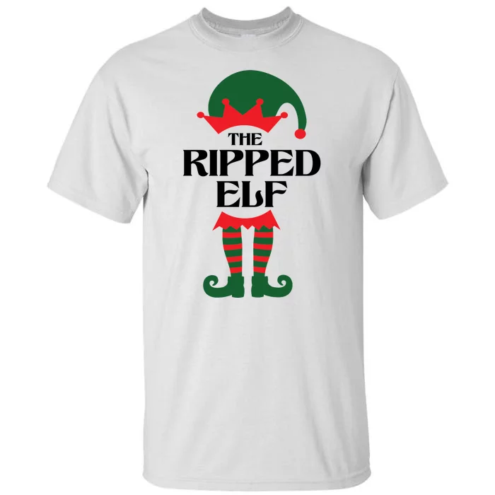 The Ripped Elf Funny Family Matching Christmas Tall T-Shirt