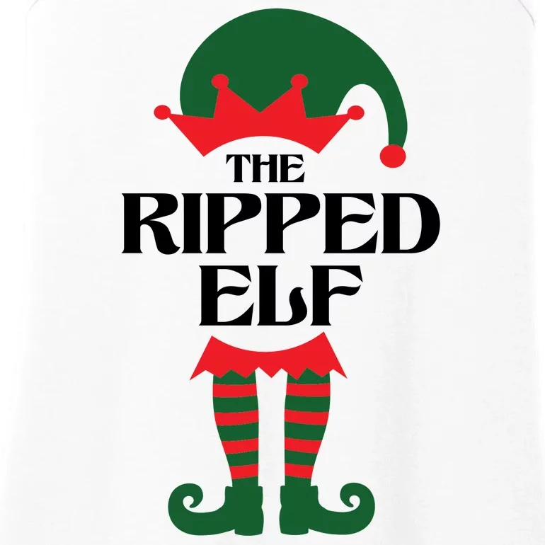 The Ripped Elf Funny Family Matching Christmas Ladies Essential Tank