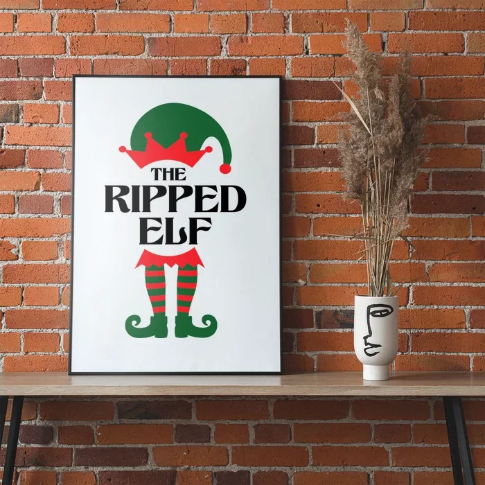 The Ripped Elf Funny Family Matching Christmas Poster