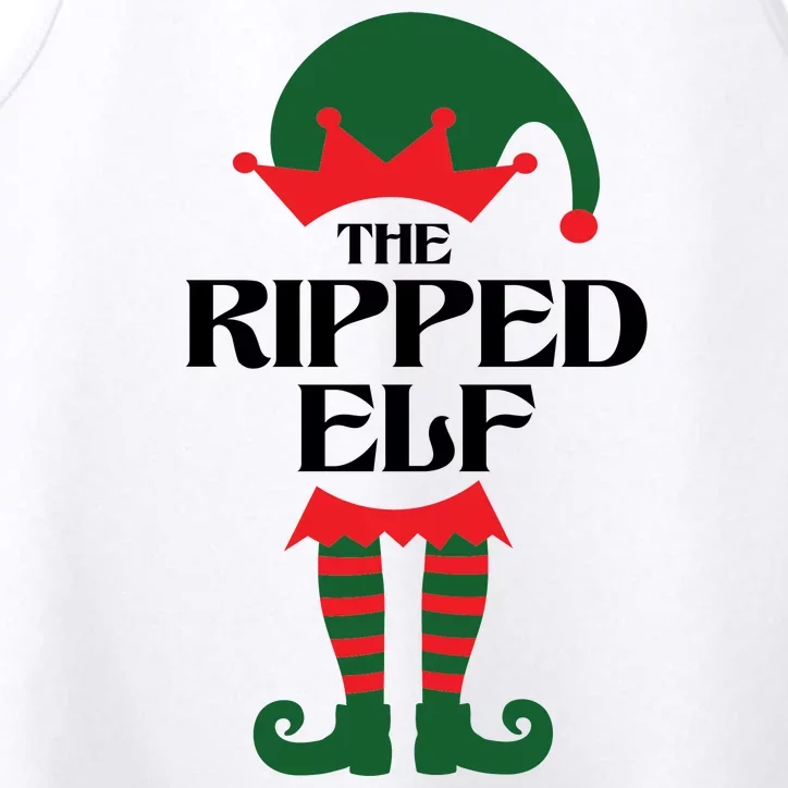 The Ripped Elf Funny Family Matching Christmas Performance Tank