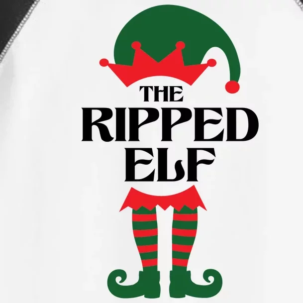 The Ripped Elf Funny Family Matching Christmas Toddler Fine Jersey T-Shirt