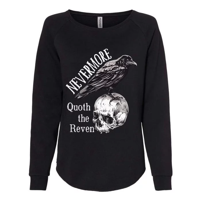 The Raven Edgar Allan Poe Dark Academia Literature Womens California Wash Sweatshirt