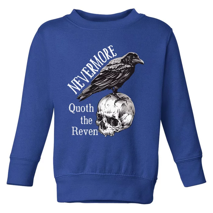 The Raven Edgar Allan Poe Dark Academia Literature Toddler Sweatshirt