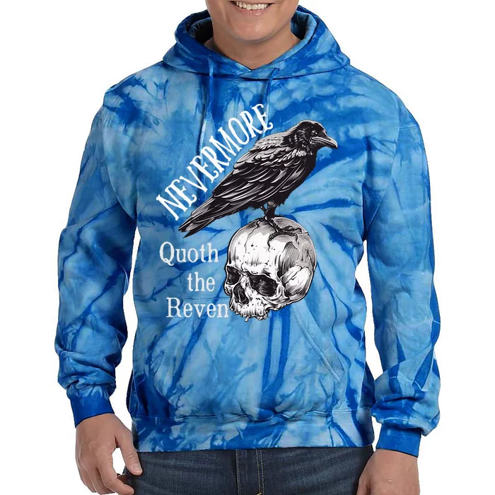 The Raven Edgar Allan Poe Dark Academia Literature Tie Dye Hoodie