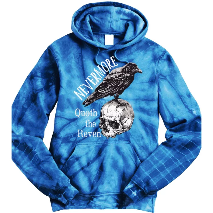 The Raven Edgar Allan Poe Dark Academia Literature Tie Dye Hoodie