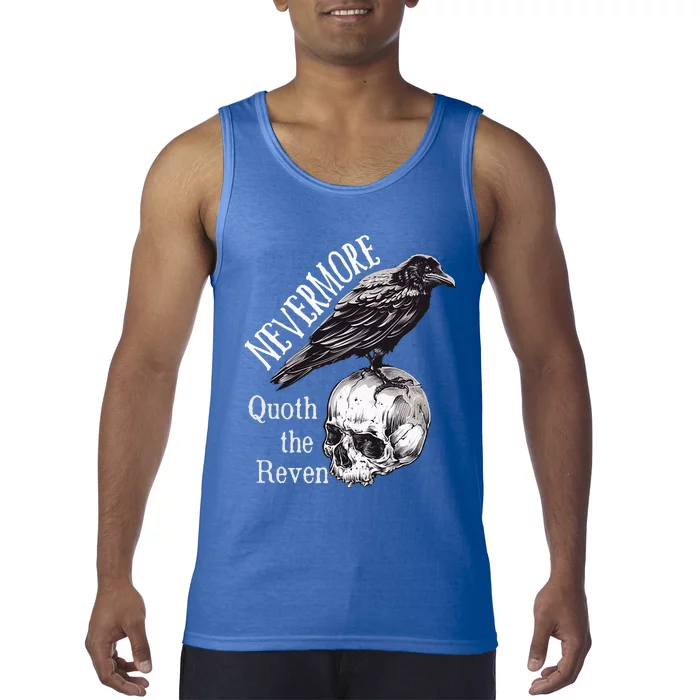 The Raven Edgar Allan Poe Dark Academia Literature Tank Top