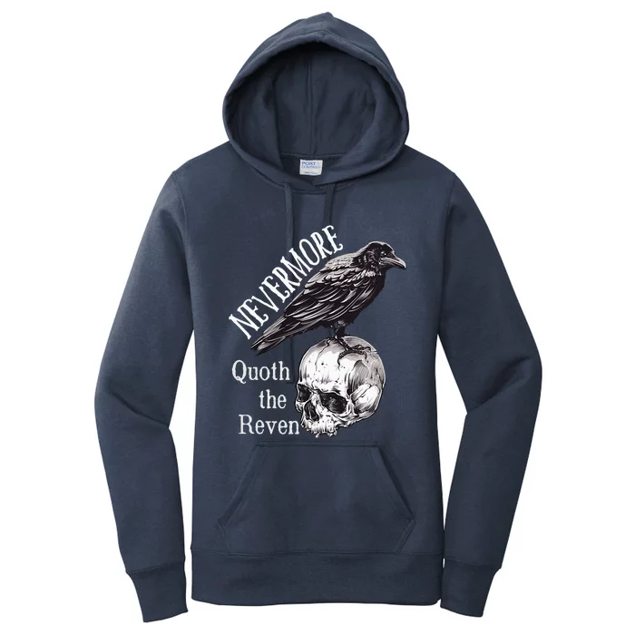 The Raven Edgar Allan Poe Dark Academia Literature Women's Pullover Hoodie