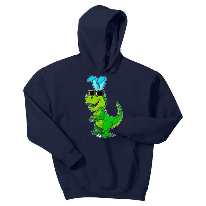 T Rex Easter Bunny Funny Dinosaur Basket Stuffers Kids Hoodie