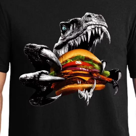 T Rex Eating Burger Pajama Set