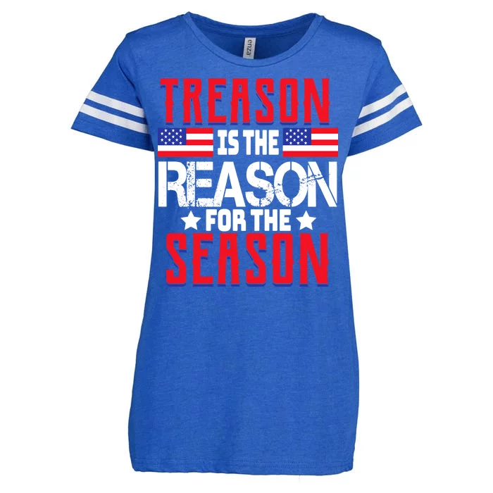 Treason Is The Reason For The Season Patriotic Enza Ladies Jersey Football T-Shirt