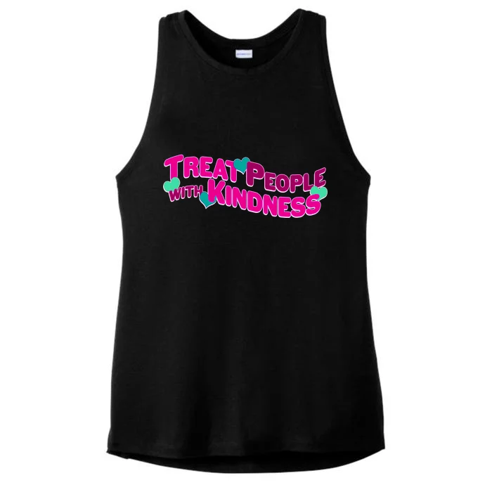 Treat People With Kindness Ladies Tri-Blend Wicking Tank