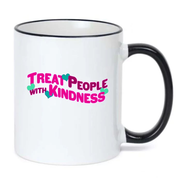 Treat People With Kindness Black Color Changing Mug