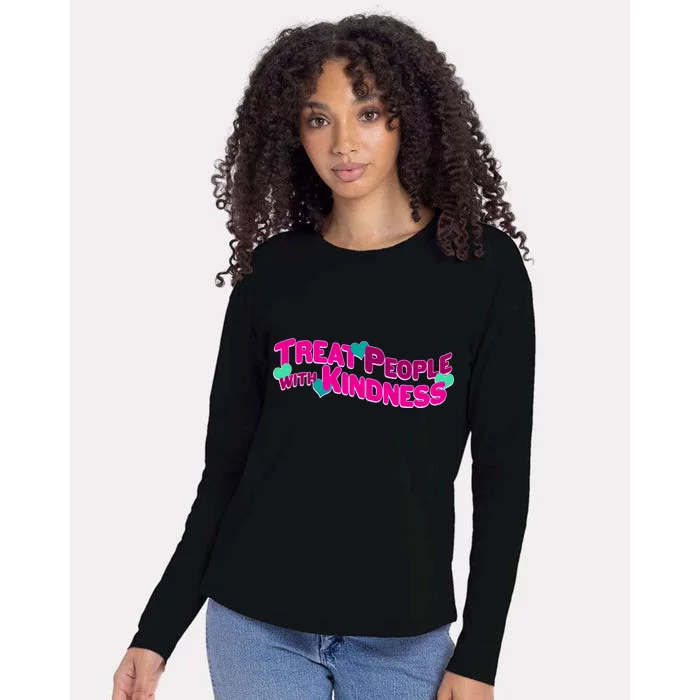 Treat People With Kindness Womens Cotton Relaxed Long Sleeve T-Shirt